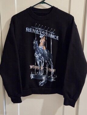 NWOT Beyonce Renaissance World Tour Crewneck Sweatshirt - Black - Size Small